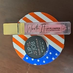 Beauty Society Lip Scrub & Lip Plumper Set